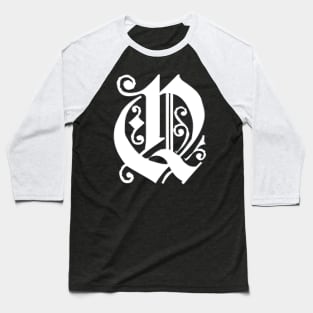 Silver Letter Q Baseball T-Shirt